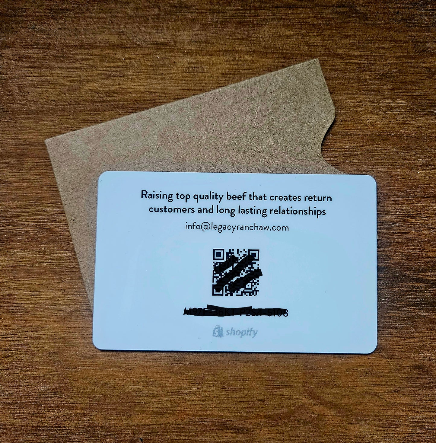 Legacy Ranch American Wagyu Gift Card
